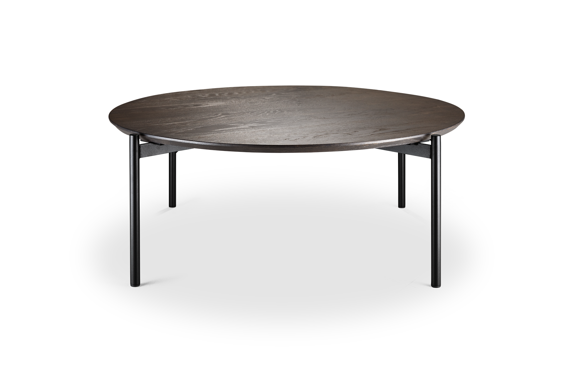 SIGN RONDE SALONGTAFELSET MET METALEN POOT VOORAANZICHT