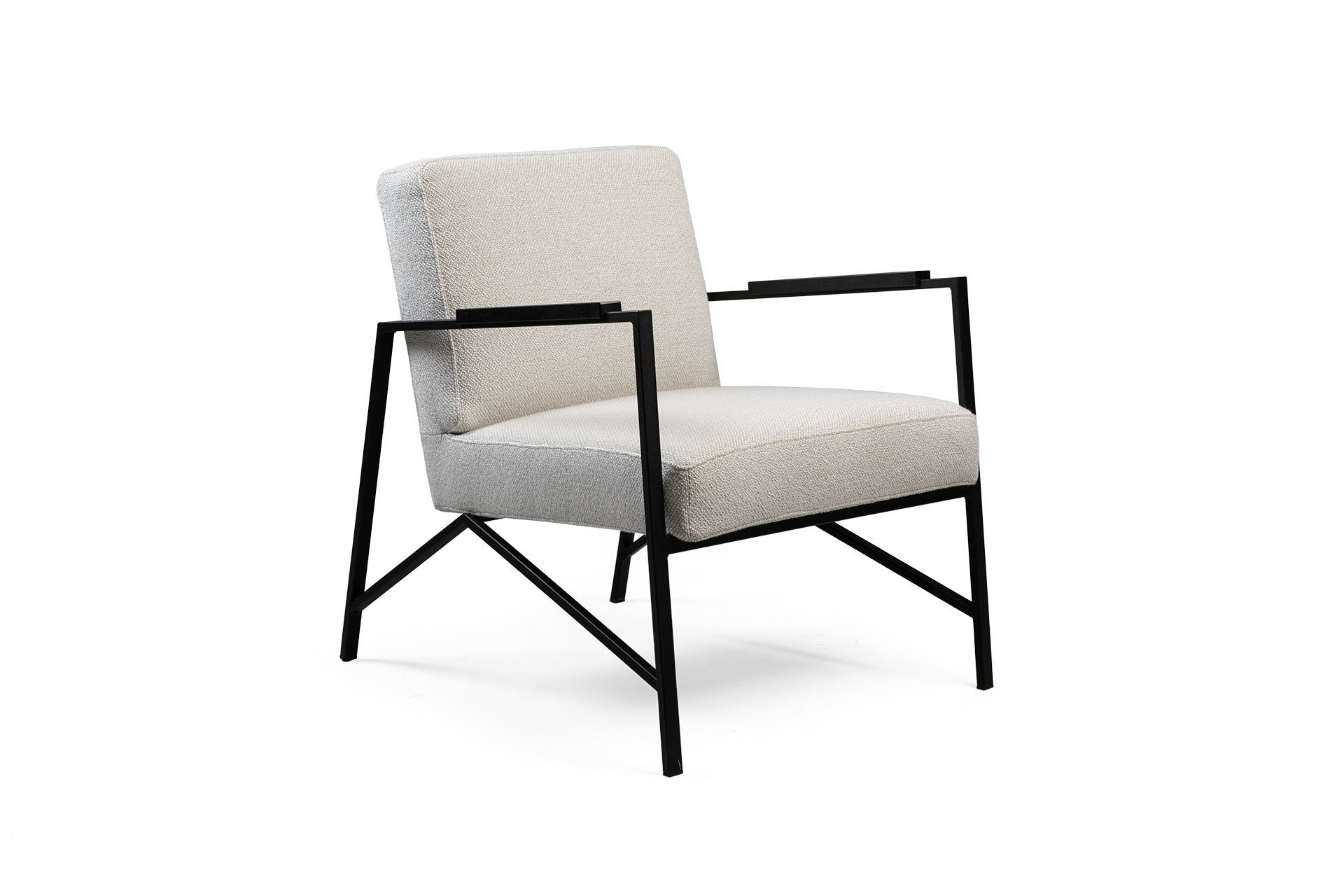 TOON DESIGNFAUTEUIL METALEN FRAME ZIJAANZICHT