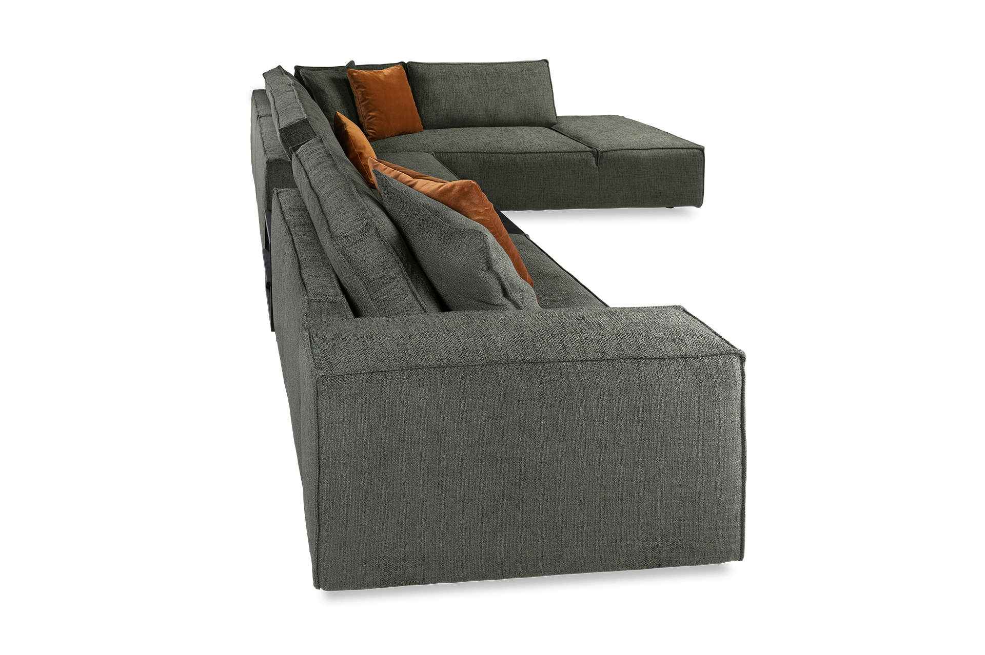 URBAN LOUNGEBANK LOSSE RUGKUSSENS ZIJAANZICHT