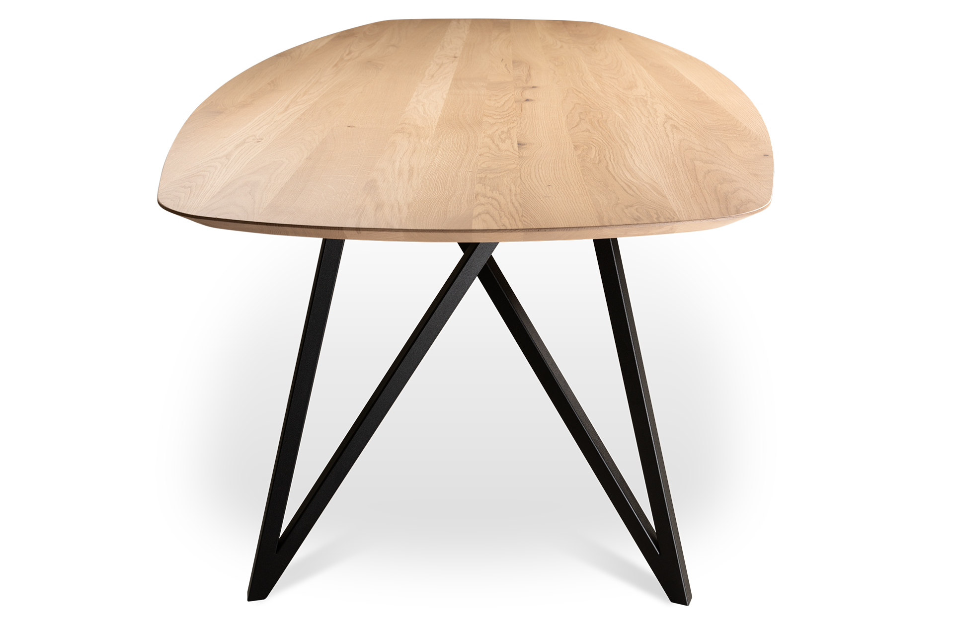 VIK DEENSOVALE EETKAMERTAFEL MASSIEF EIKENHOUT VERJONGD DETAIL